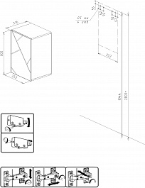 Бриклаер Шкаф подвесной Кристалл 35x60 белый – фотография-5